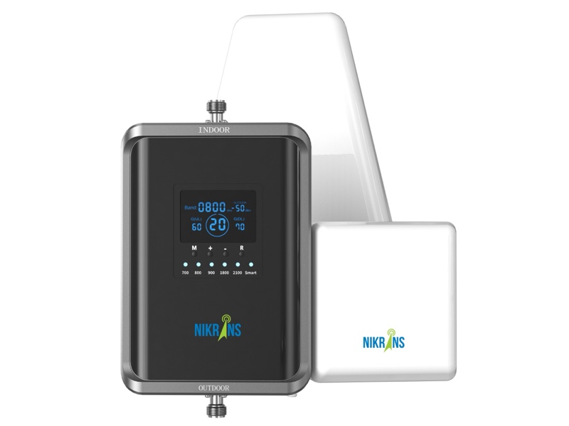 répéteur 5 Bande (GSM, 4G, 5G, 3G) Nikrans NG-300-Flex+5G couverture: 300 m²